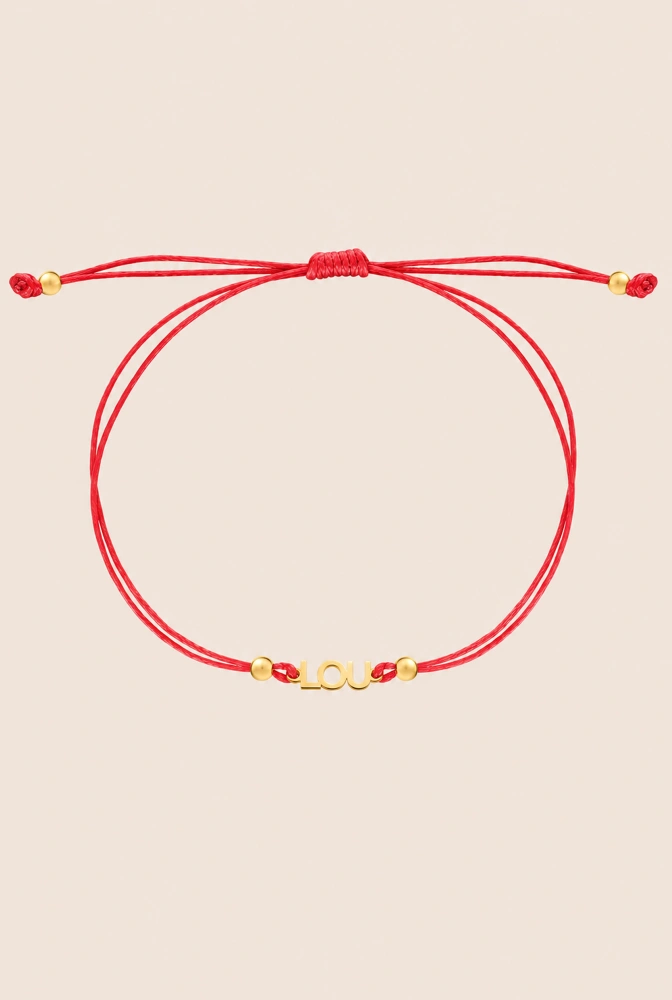 Pulsera Lou en banda roja