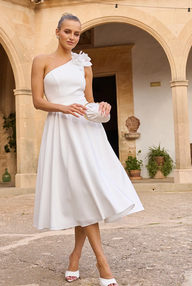 Glimer - vestido de novia asimétrico
