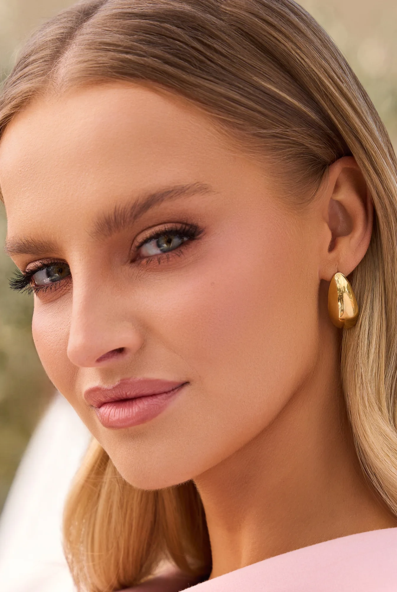 Tical - pendientes de acero dorado