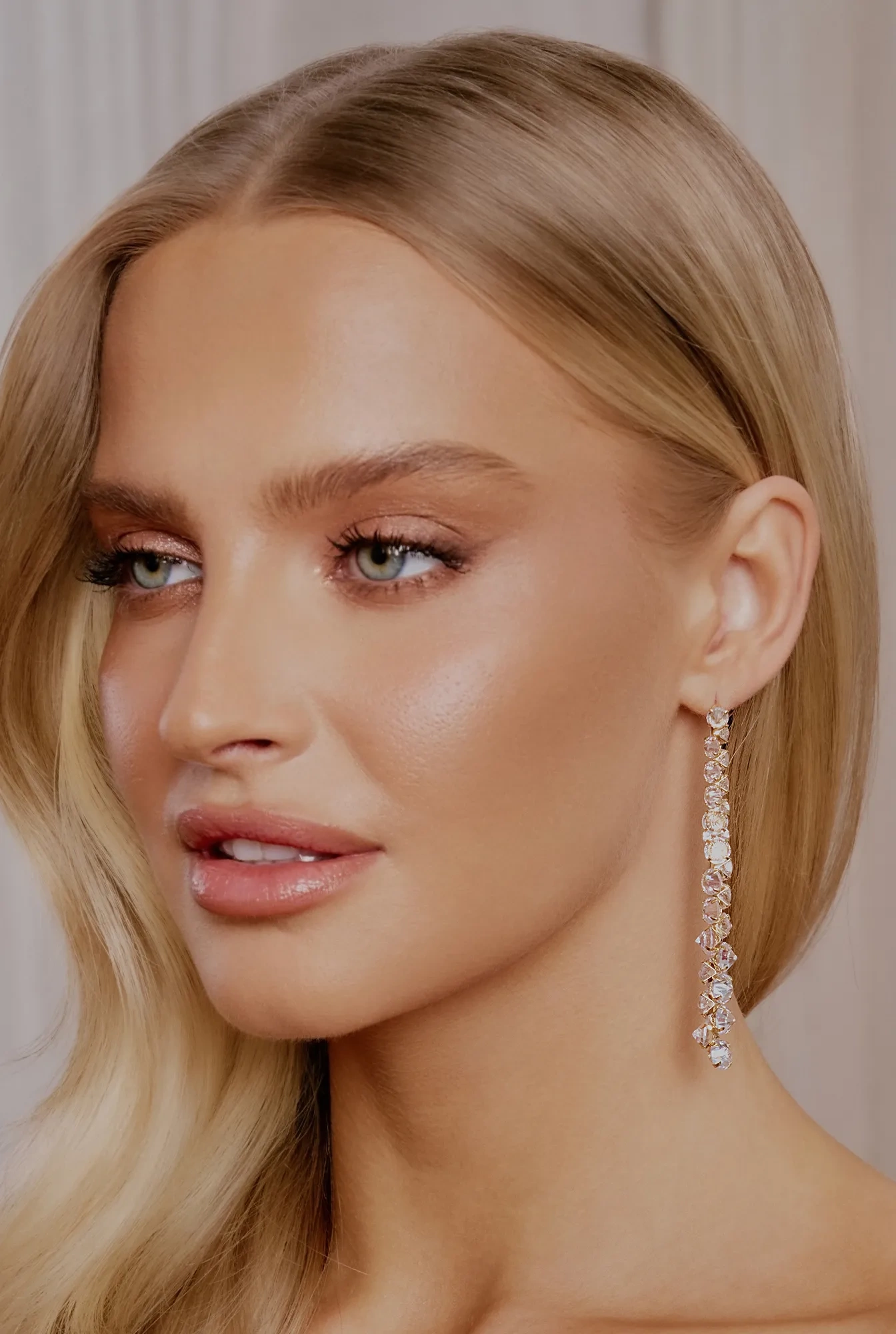 Vedal - pendientes chapados en oro con circonitas