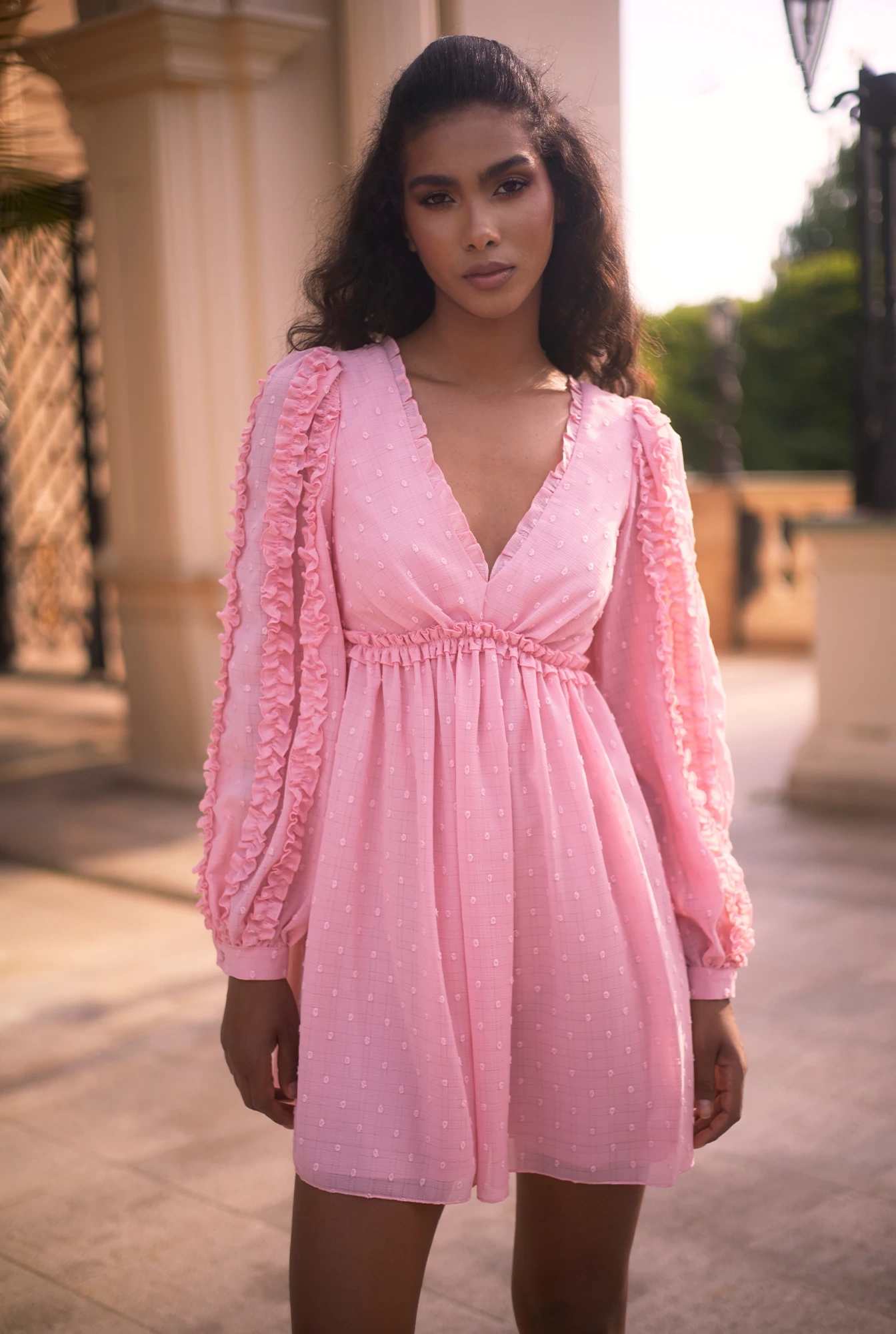 Uskaly - mini vestido en rosa mágico