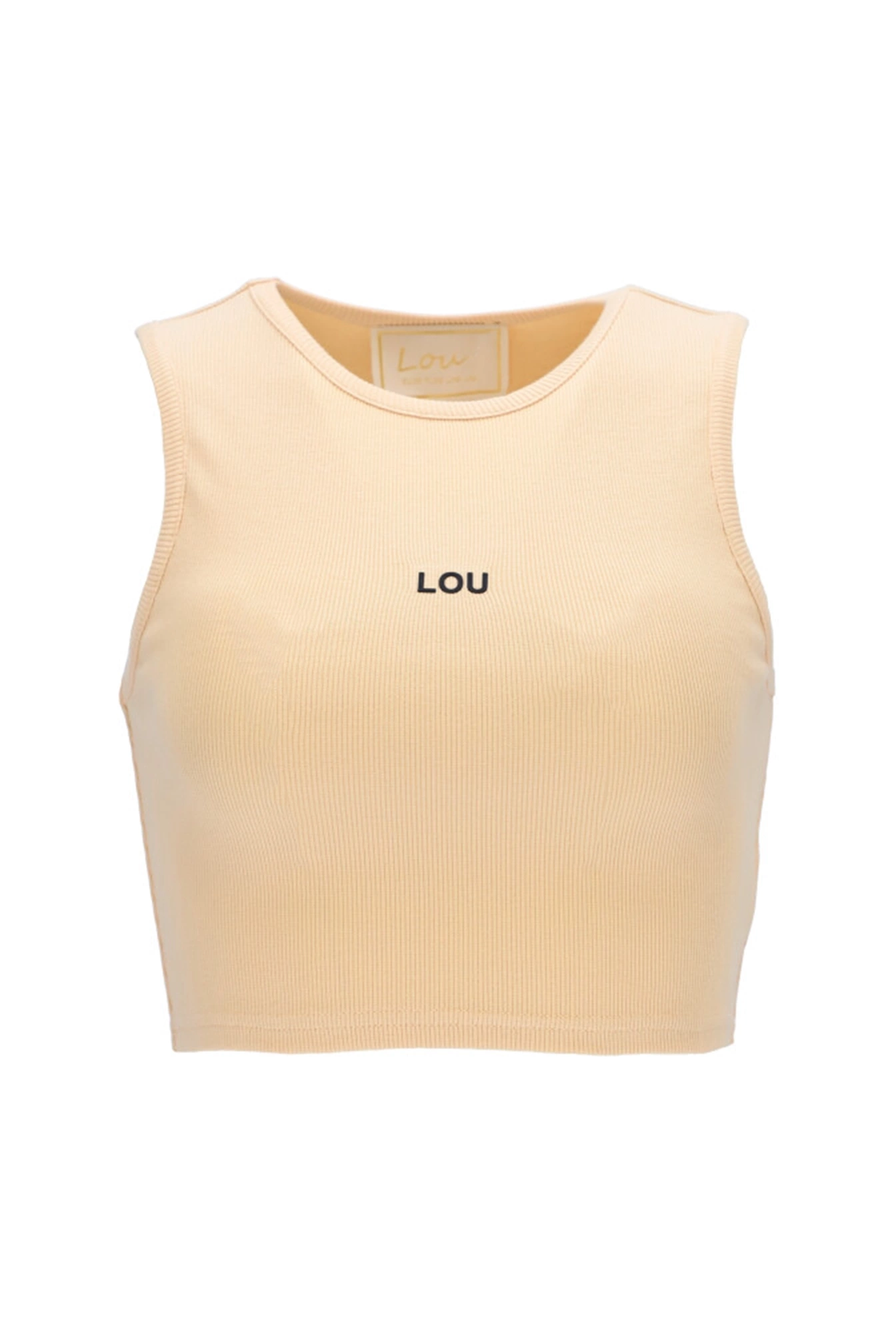 Saura - Top corto crema sin tirantes