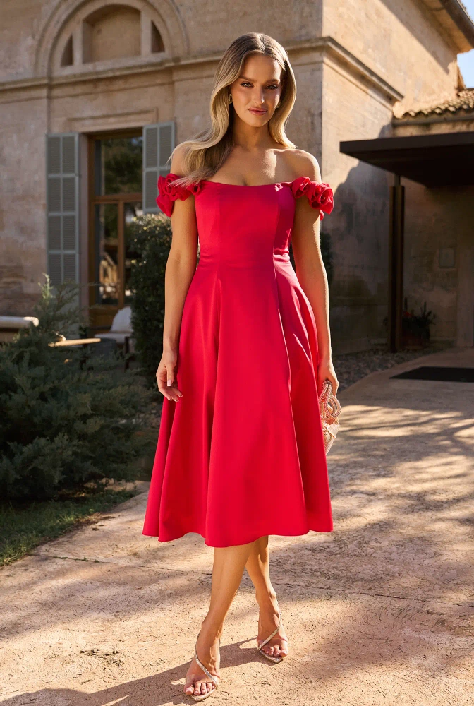 Roana - vestido midi con corsé y aros