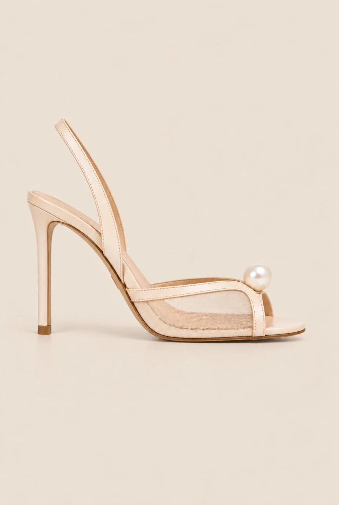 Monse – zapatos de tacón negros con acabado brillante