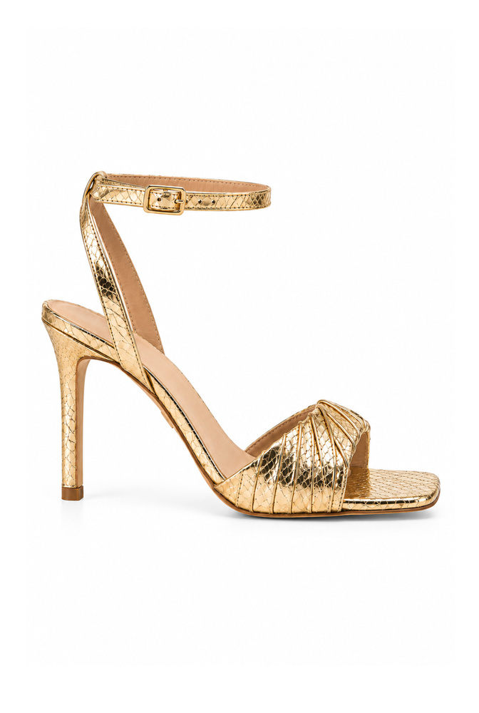 Dazzle – sandalias doradas con tacón de aguja fino