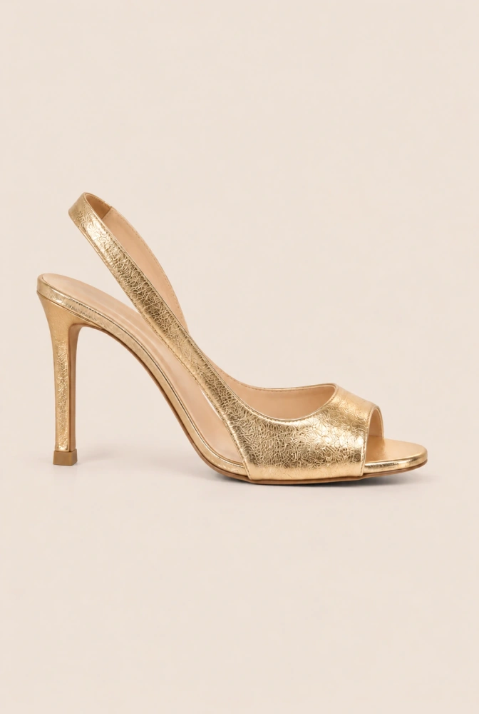 Valles – sandalias doradas con detalles transparentes